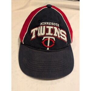 Vintage Minnesota Twins Hat MLB Blue Red 90s Baseball Cap Strapback - Youth